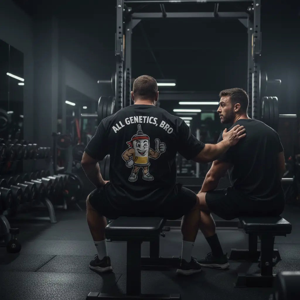 All Genetics, Bro (Backprint) Oversized T-Shirt Black - Steel Spirit
