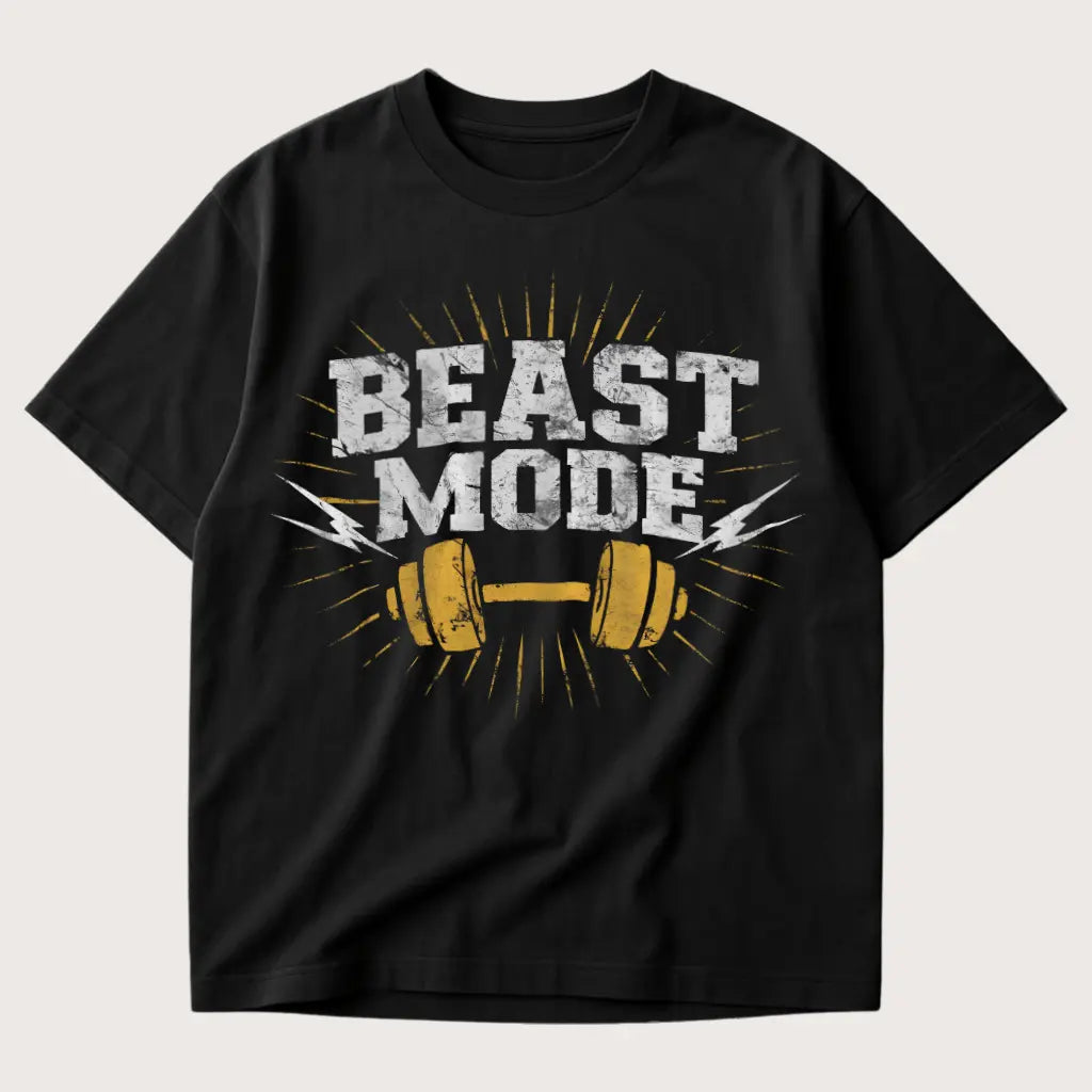 Beastmode Oversized T-Shirt Black – Steel Spirit