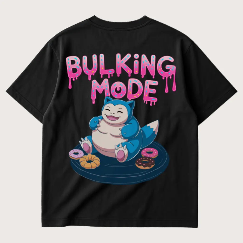 Bulking Mode (Backprint) Oversized T-Shirt Black – Steel Spirit