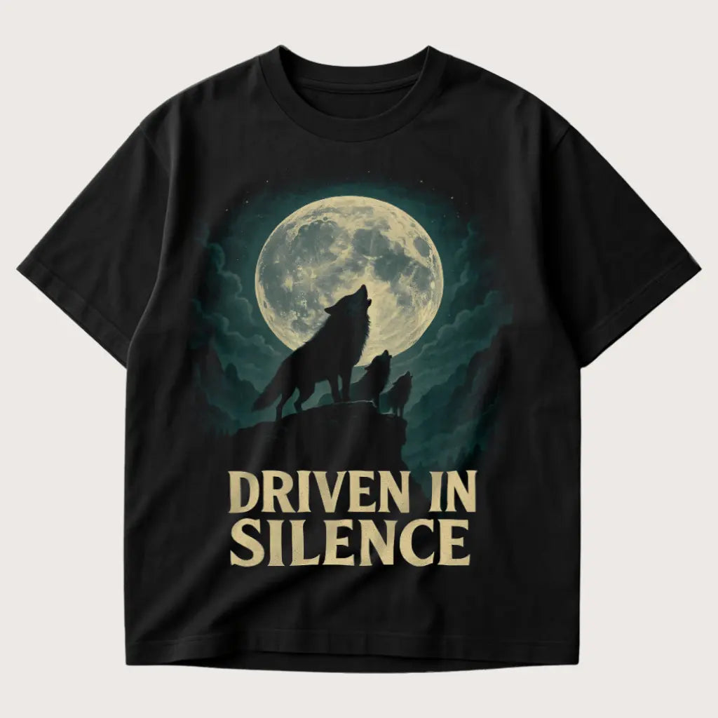 Driven in Silence Oversized Vintage T-Shirt Black - Steel Spirit
