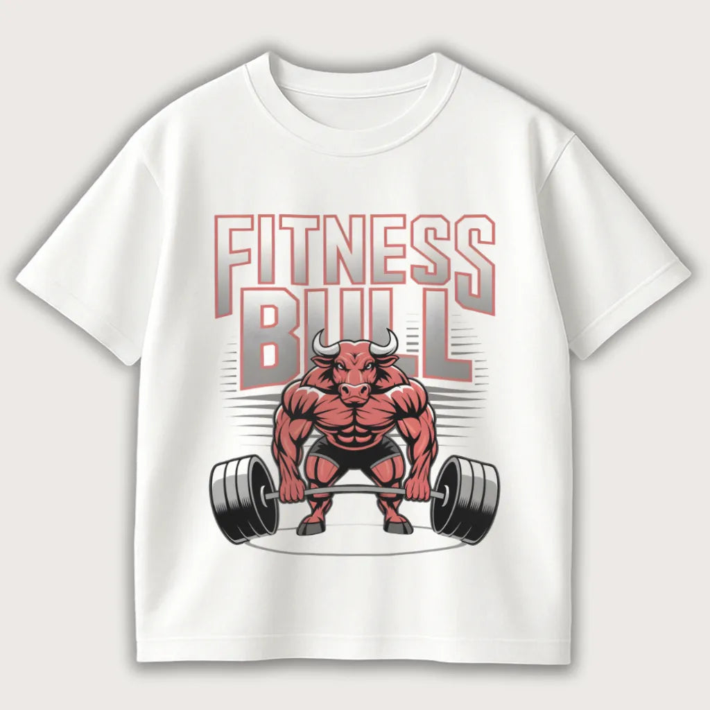 Fitness Bull Oversized T-Shirt White – Steel Spirit