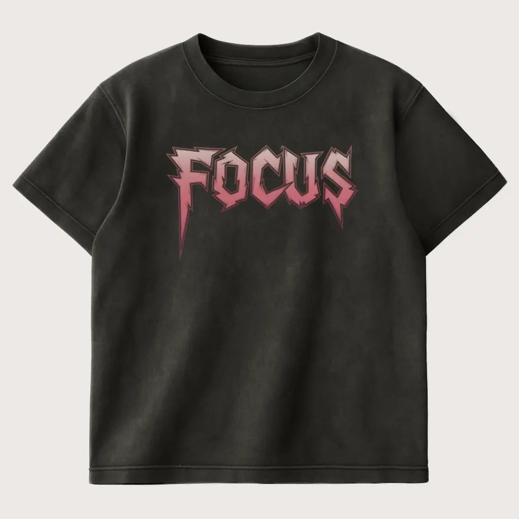 Focus Oversized T-Shirt Washed Black – Steel Spirit