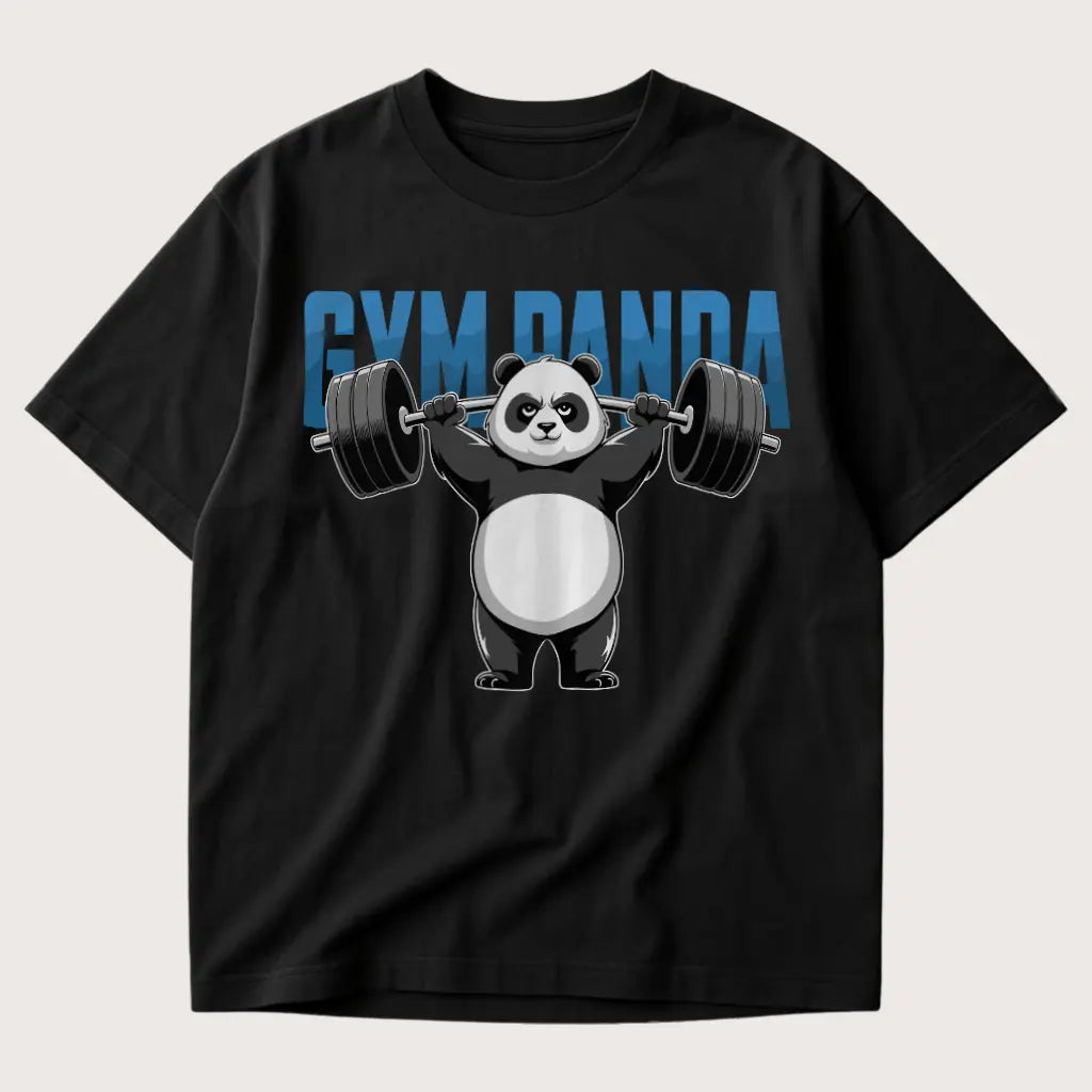Gym Panda Oversized T-Shirt Black – Steel Spirit