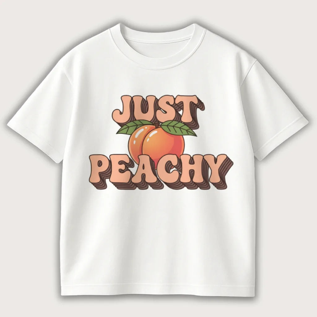 Just Peachy Oversized T-Shirt White - Steel Spirit