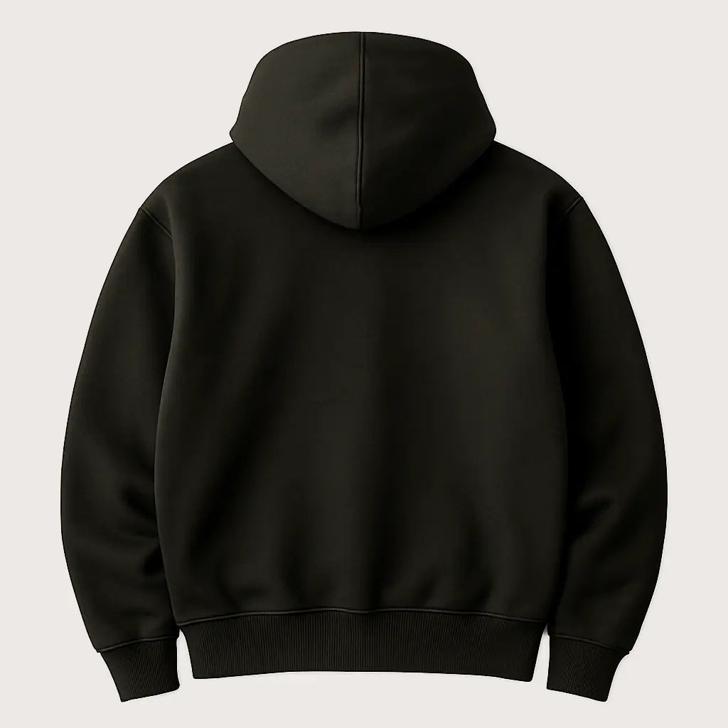 Oversized Zipper Hoodie Black – Steel Spirit