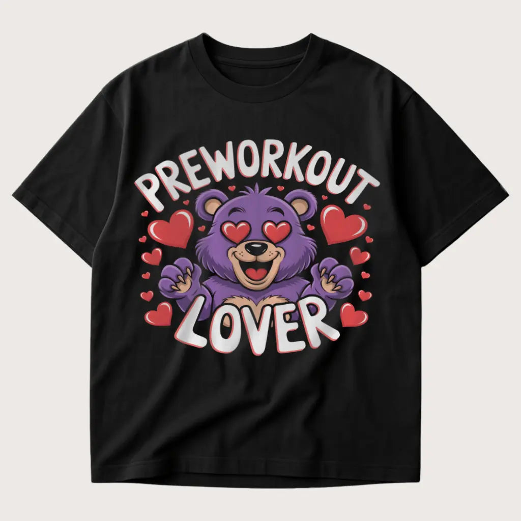 Preworkout Lover Oversized T-Shirt Black – Steel Spirit
