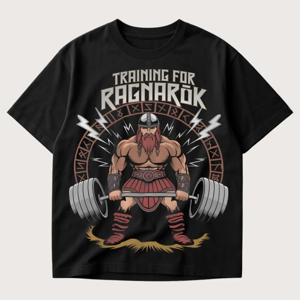 Training For Ragnarök Oversized T-Shirt Black - Steel Spirit