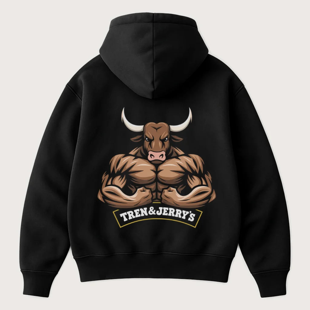 Tren&Jerry's (Backprint) Oversized Hoodie Black - Steel Spirit