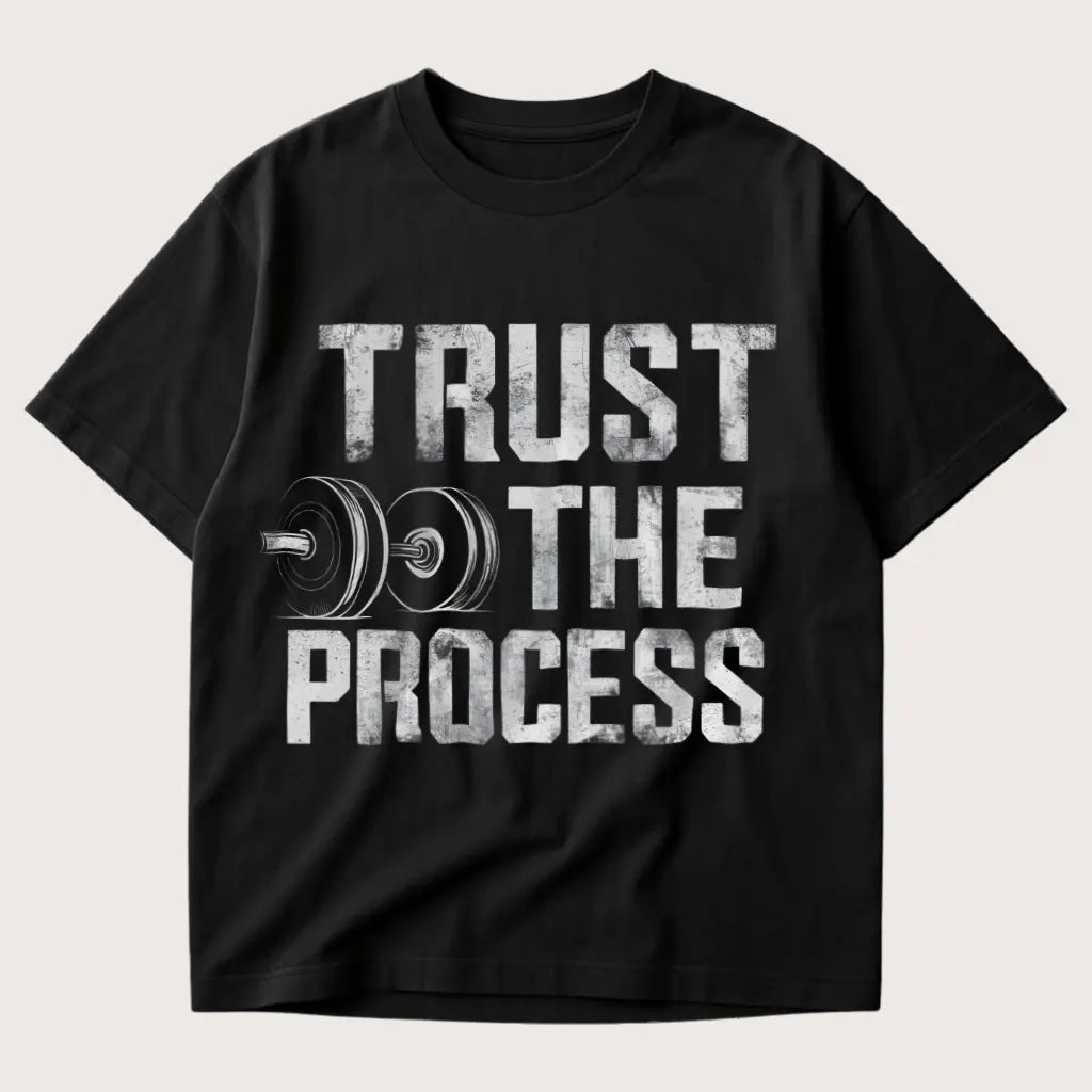 Trust The Process Oversized T-Shirt Black - Steel Spirit
