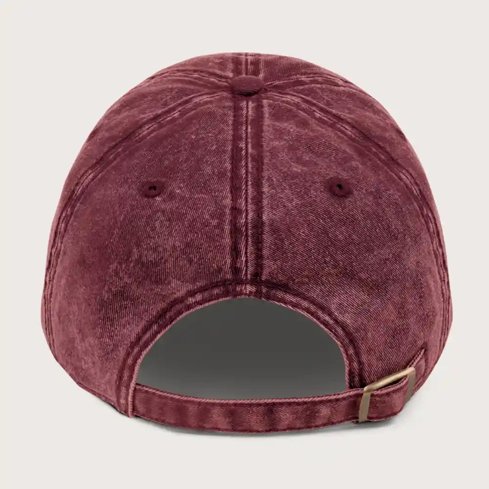Vintage Cord Cap Washed Bordeaux Back – Steel Spirit