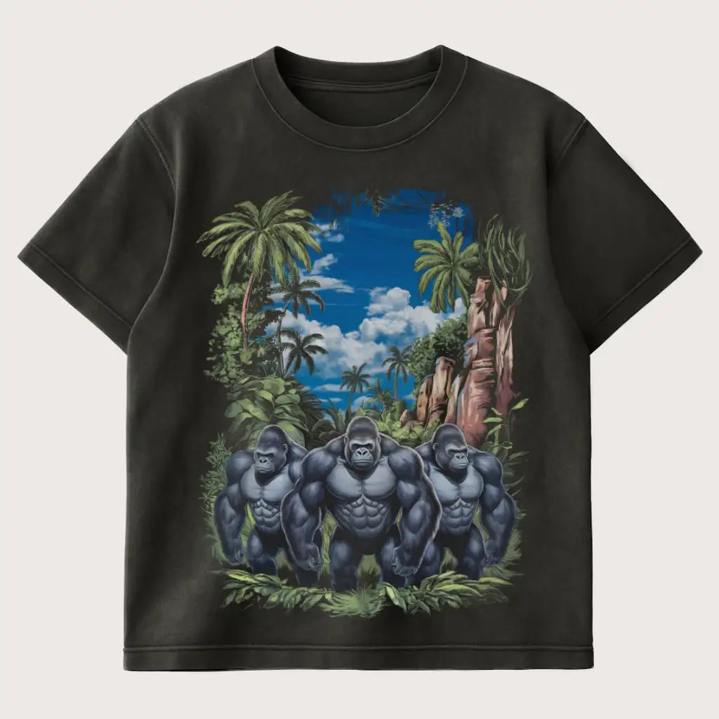 Welcome To The Jungle Oversized T-Shirt Washed Black – Steel Spirit