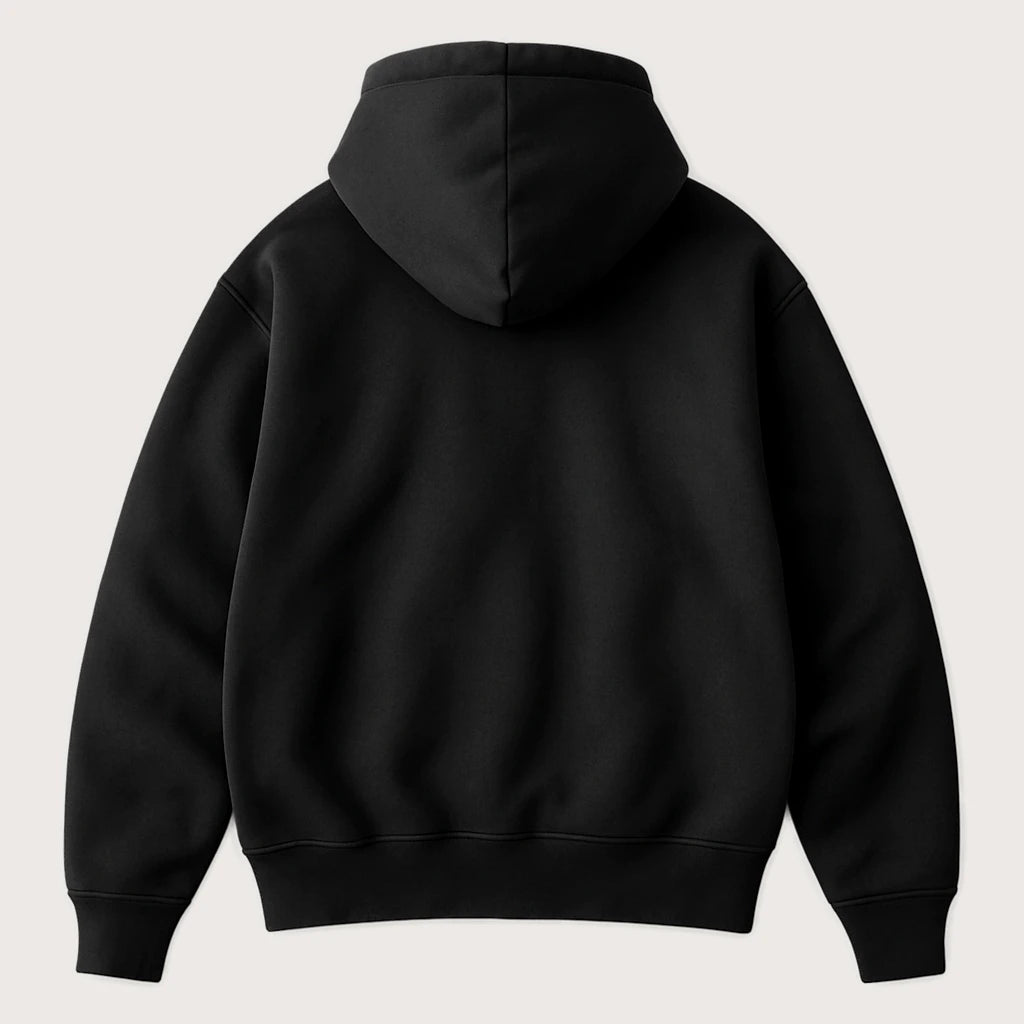 Black Oversized Hoodie - Steel Spirit