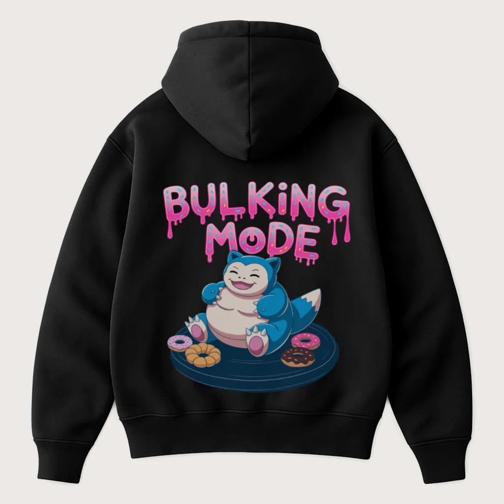 Bulking Mode (Backprint) Oversized Hoodie Black - Steel Spirit