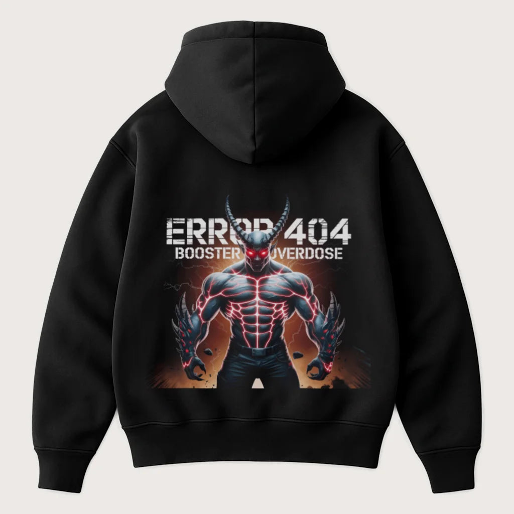 Error 404 Booster Oversized Hoodie Black – Steel Spirit
