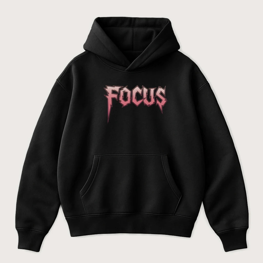 Focus Oversized Hoodie Black - Steel Spirit