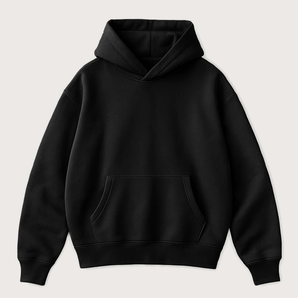Black Oversized Hoodie – Steel Spirit