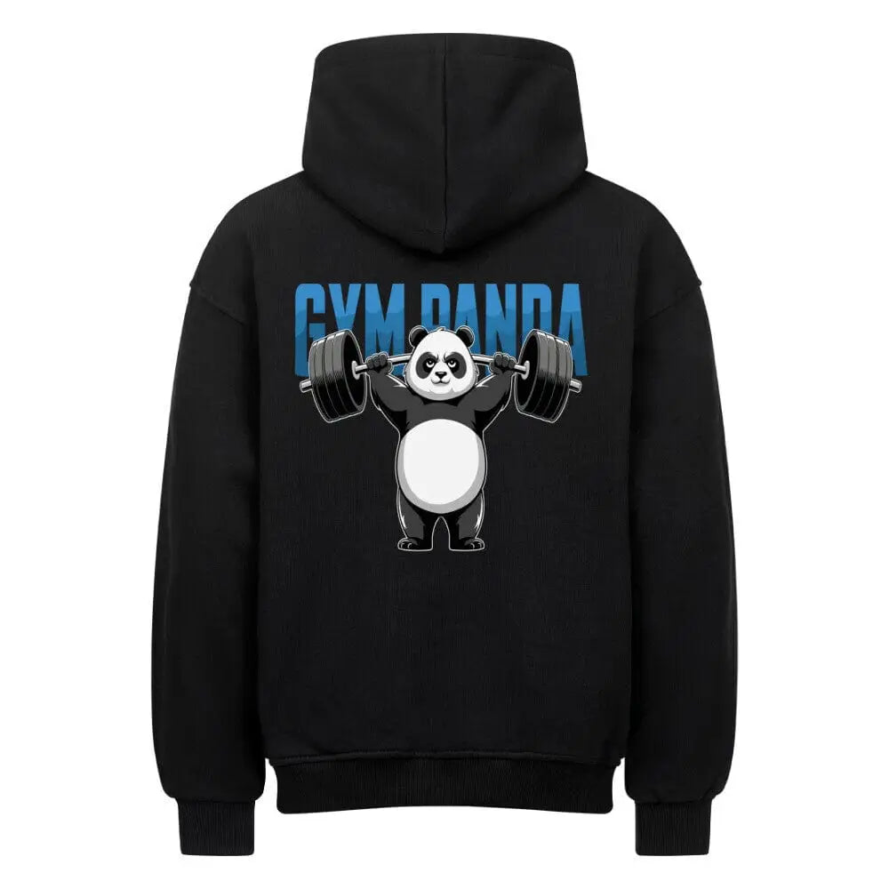Gym Panda (Backprint) Oversized Hoodie Black – Steel Spirit