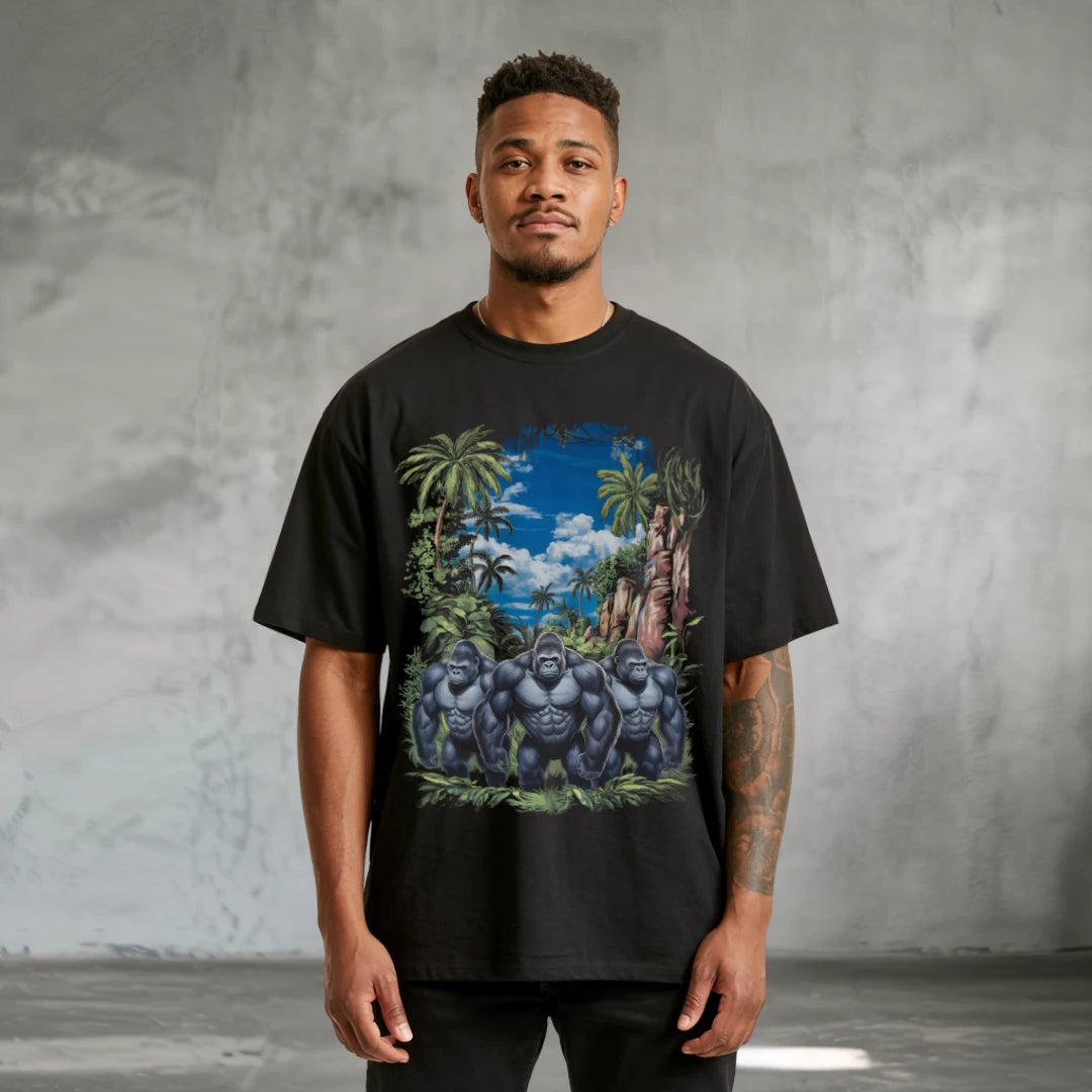 Welcome To The Jungle Oversized T-Shirt Black – Steel Spirit
