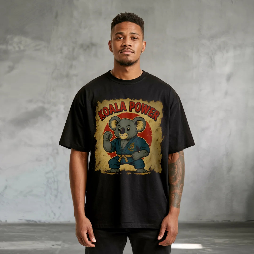 Koala Power Oversized T-Shirt - Steel Spirit