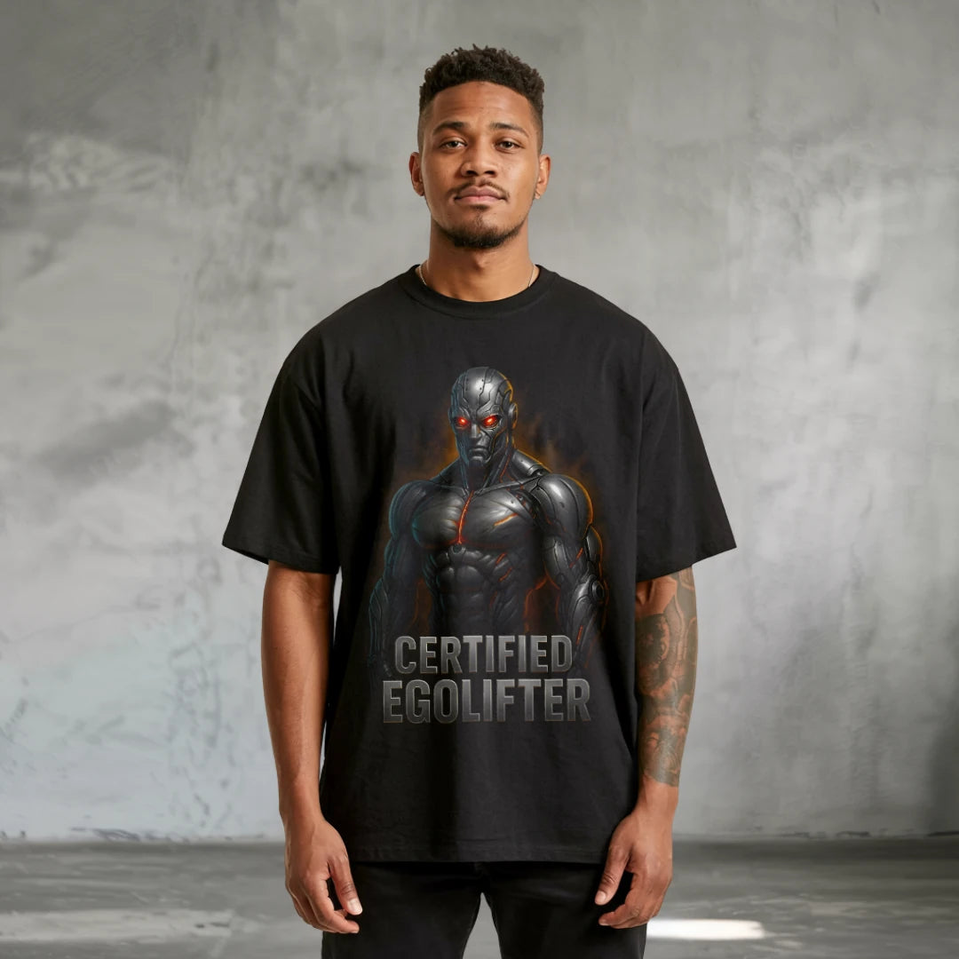 Certified Egolifter Oversized T-Shirt Black - Steel Spirit
