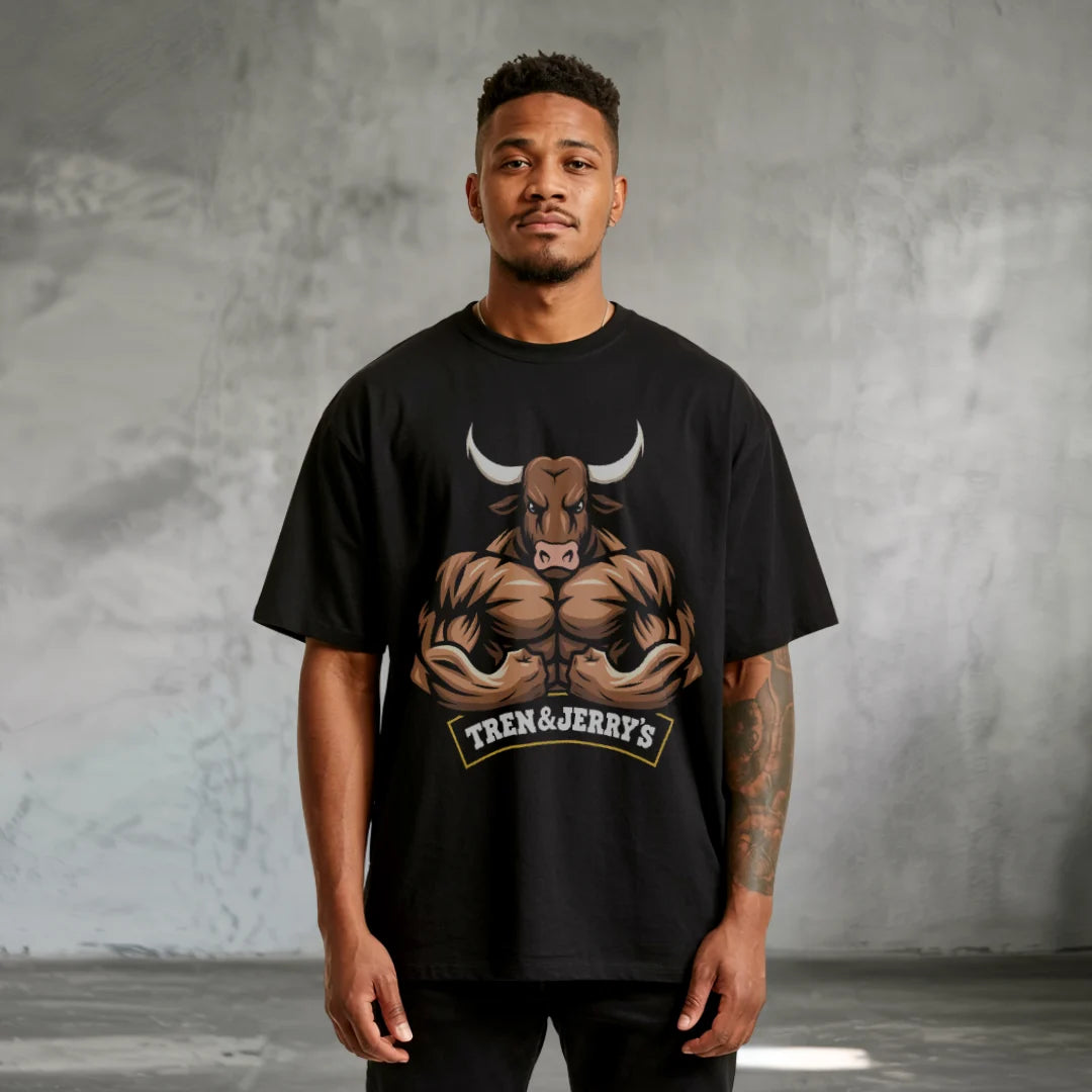 Tren&Jerry's Oversized T-Shirt Black - Steel Spirit