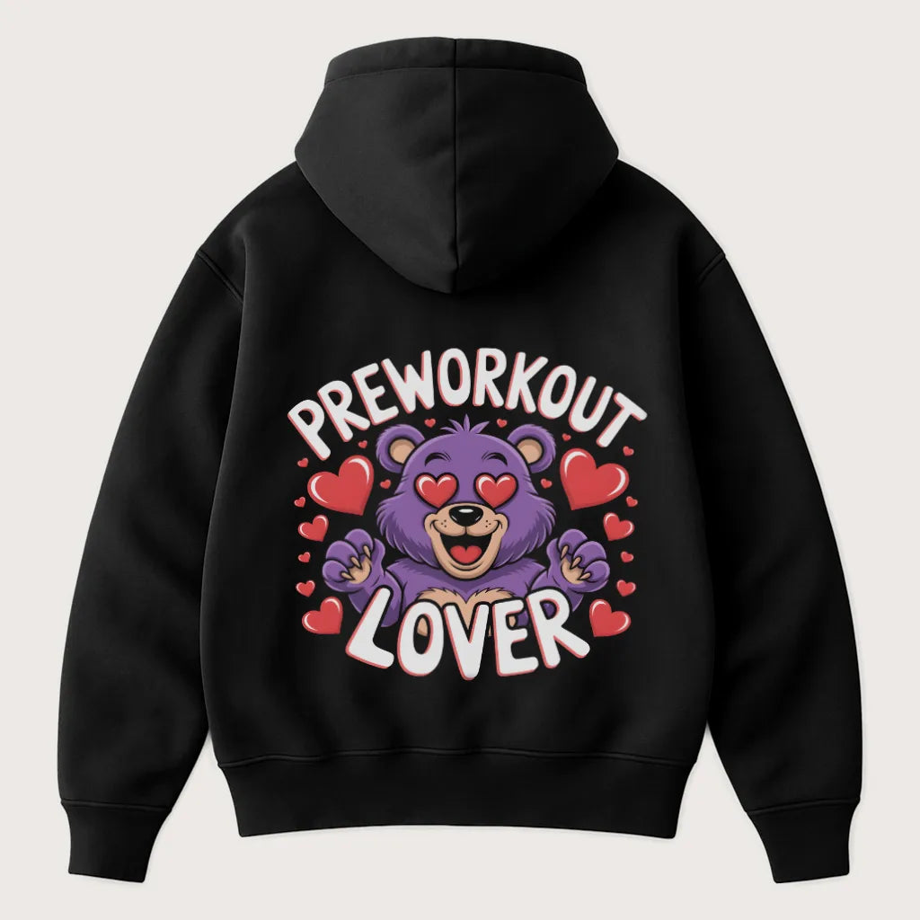Preworkout Lover (Backprint) Oversized Hoodie Black – Steel Spirit