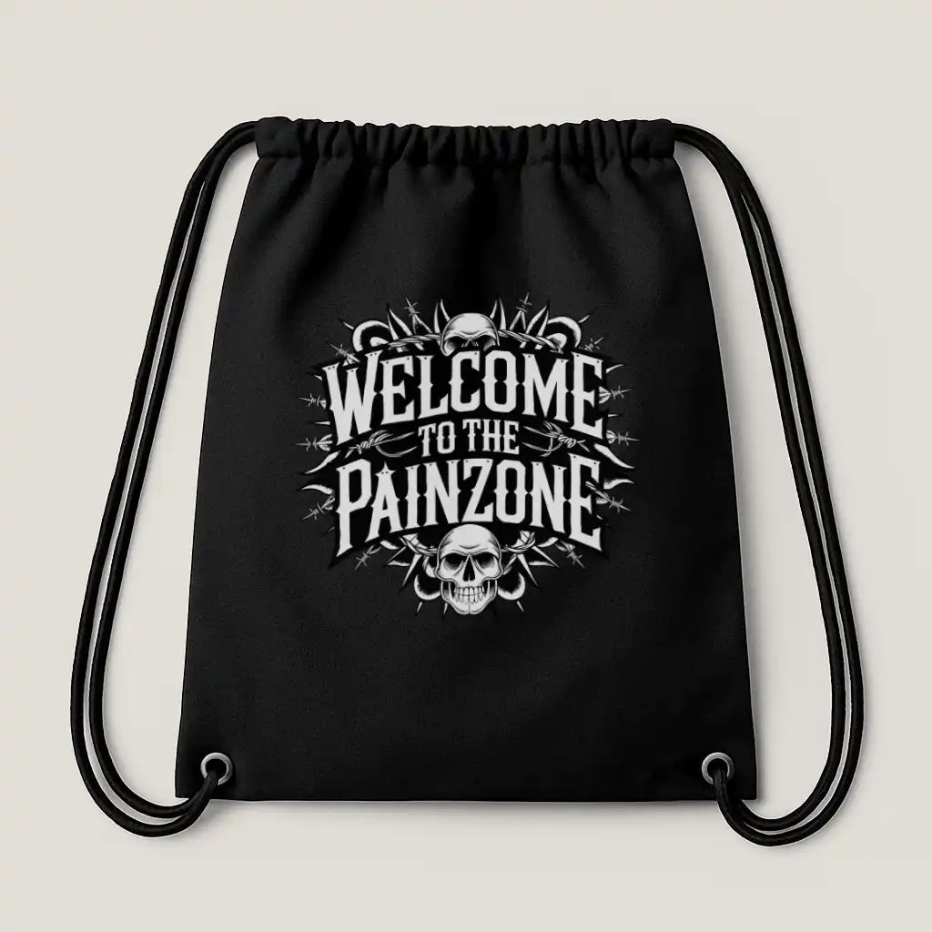 Welcome To The Painzone Gym Bag Black – Steel Spirit