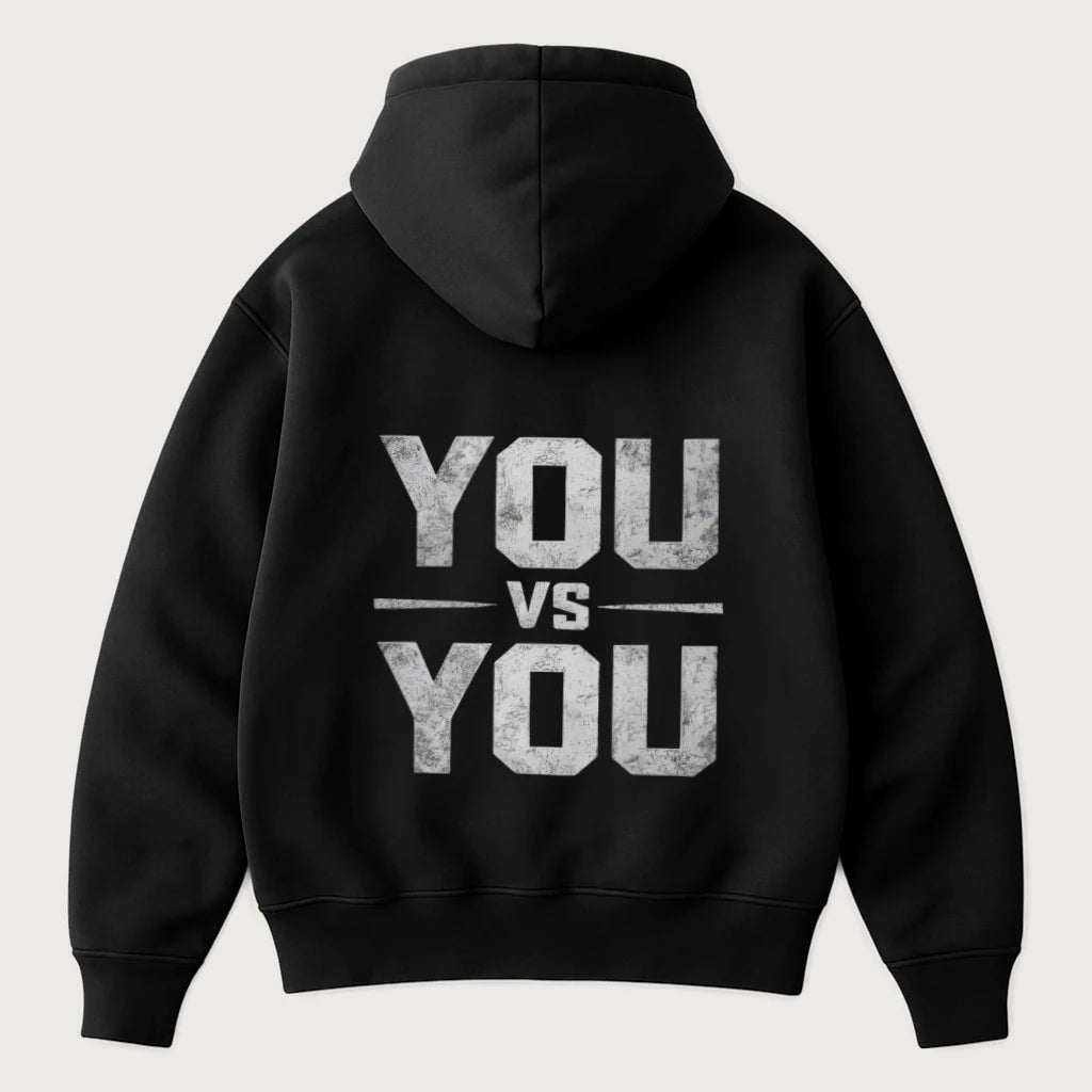 You VS You (Backprint) Oversized Hoodie Black - Steel Spirit