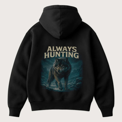 Always Hunting (Backprint) Oversized Hoodie Black - Steel Spirit