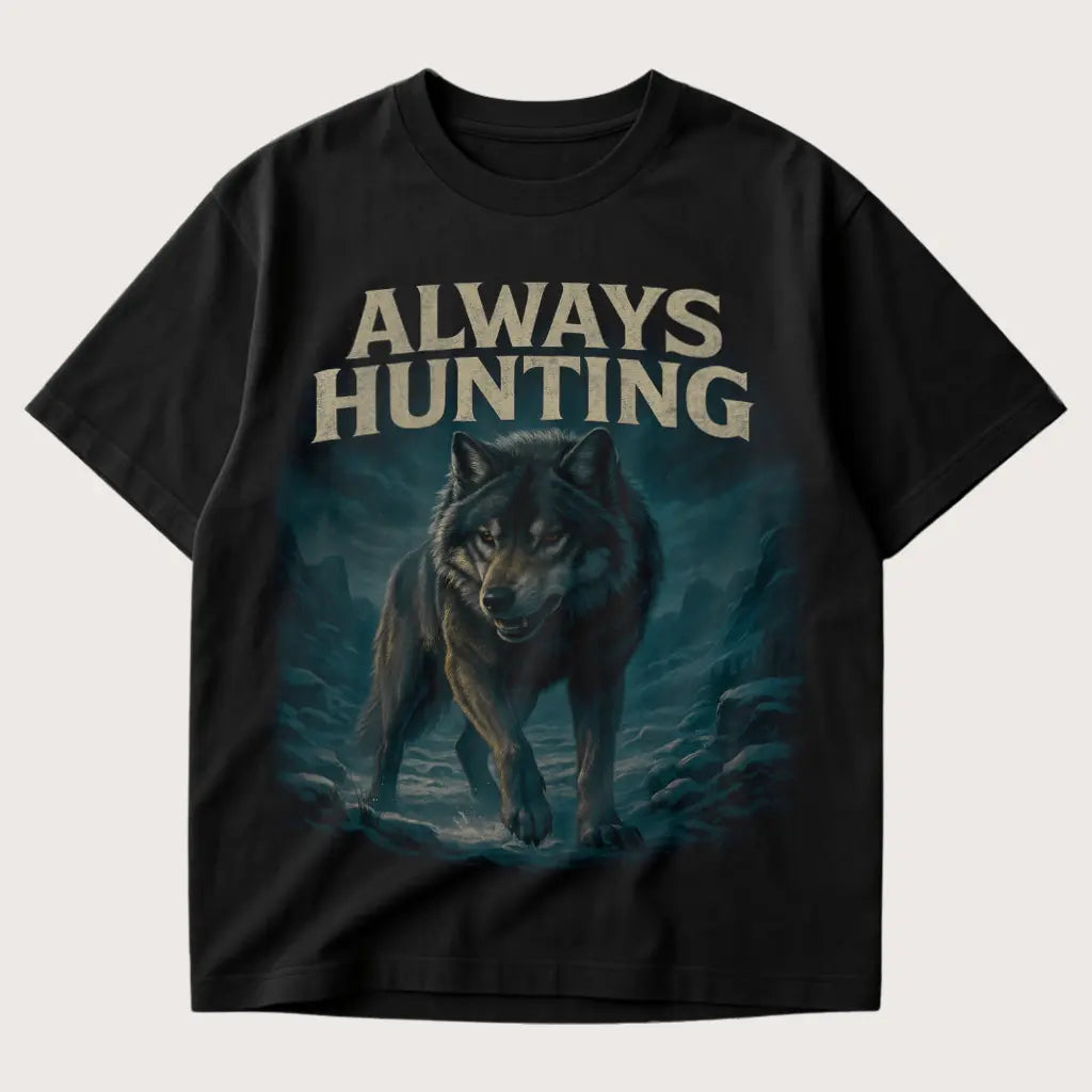 Always Hunting Oversized Vintage T-Shirt Back - Steel Spirit 