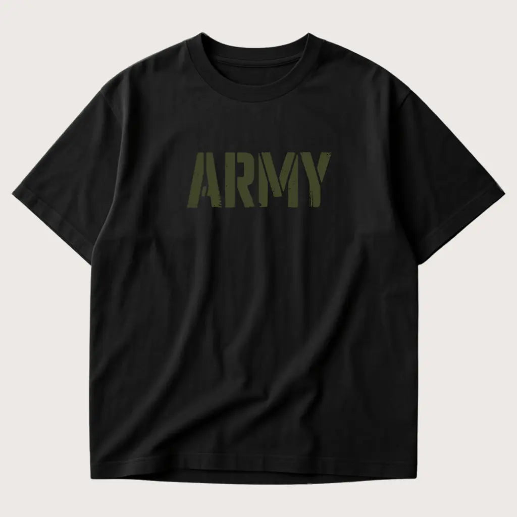 Army Oversized T-Shirt Black - Steel Spirit