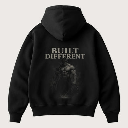 Built Different (Backprint) Oversized Hoodie Black - Steel Spirit