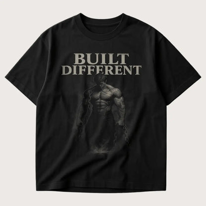 Built Diffrent Oversized T-Shirt Black - Steel Spirit