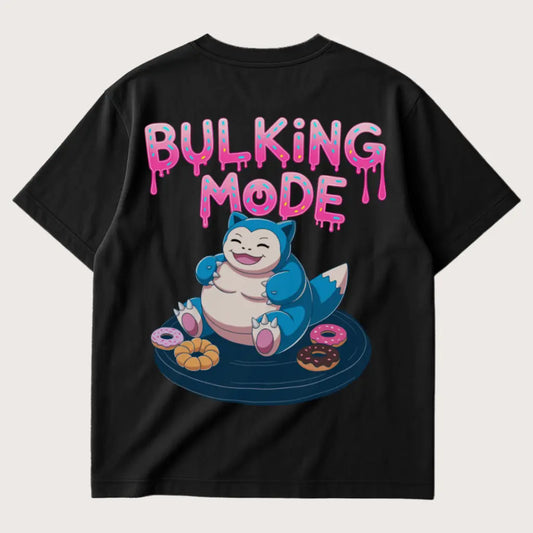 Bulking Mode (Backprint) Oversized T-Shirt Black – Steel Spirit
