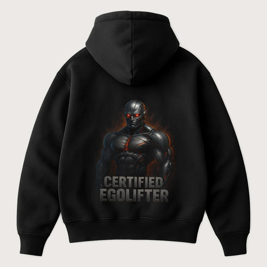 Certified Egolifter Oversized Hoodie Black - Steel Spirit