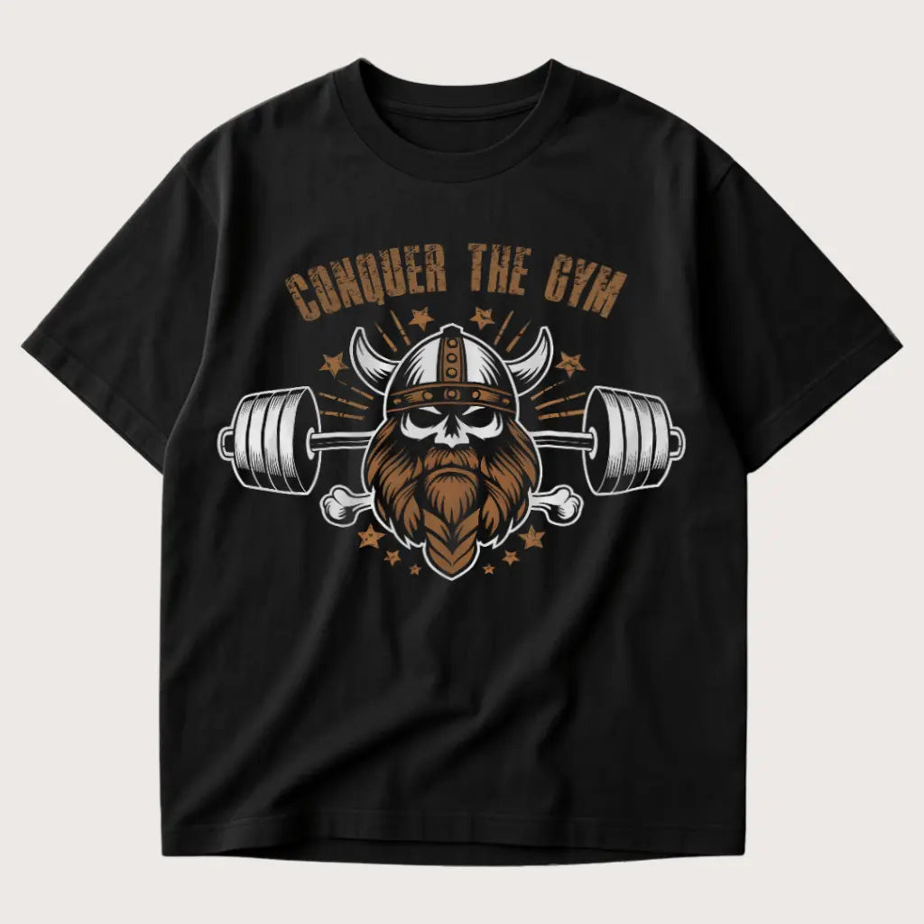 Conquer The Gym Oversized T-Shirt Black – Steel Spirit