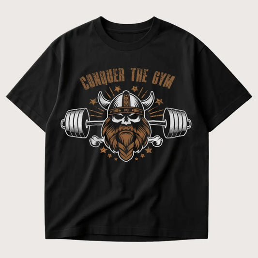 Conquer The Gym Oversized T-Shirt Black – Steel Spirit