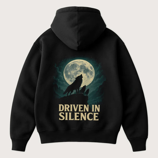 Driven in Silence Oversized Hoodie Black - Steel Spirit 