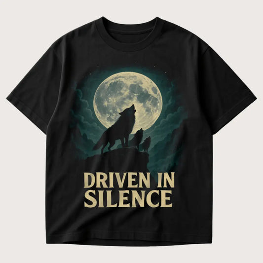 Driven in Silence Oversized Vintage T-Shirt Black - Steel Spirit 