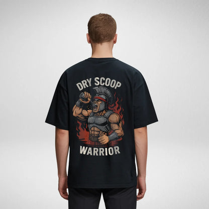 Dry Scoop Warrior (Backprint) Oversized T-Shirt Black - Steel Spirit