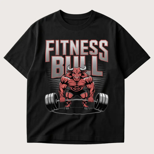 Fitness Bull Oversized T-Shirt Black – Steel Spirit