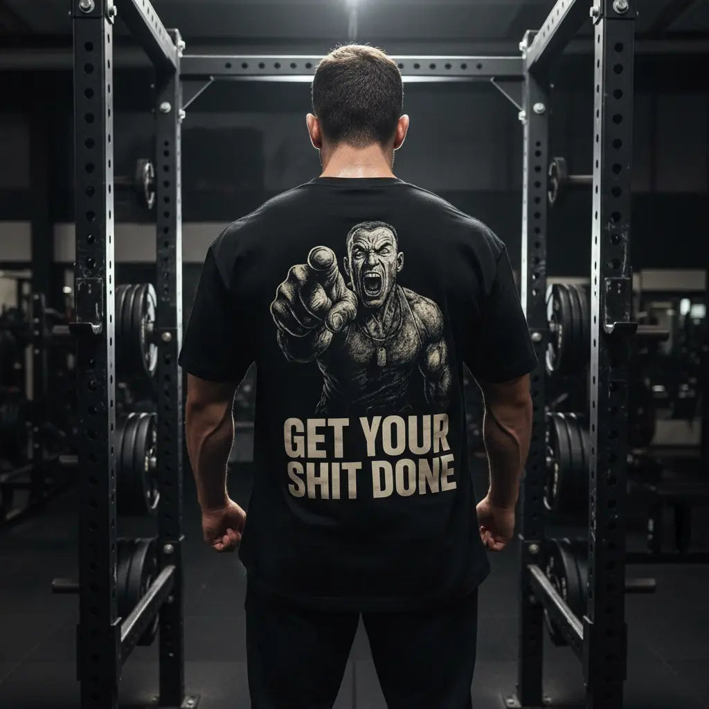 Get Your Shit Done (Backprint) Oversized T-Shirt Black - Steel Spirit 