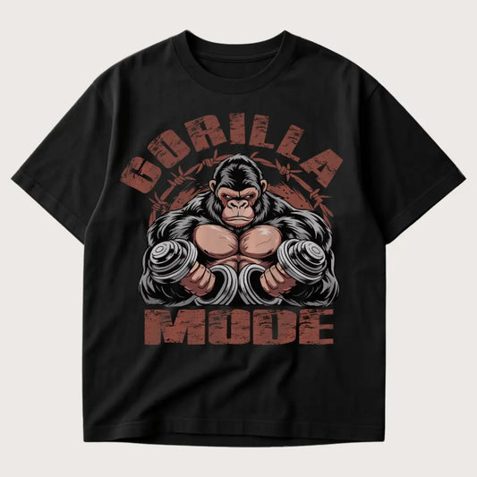 Gorilla Mode Oversized T-Shirt Black – Steel Spirit