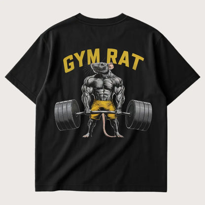 Gymrat (Backprint) Oversized T-Shirt Black - Steel Spirit