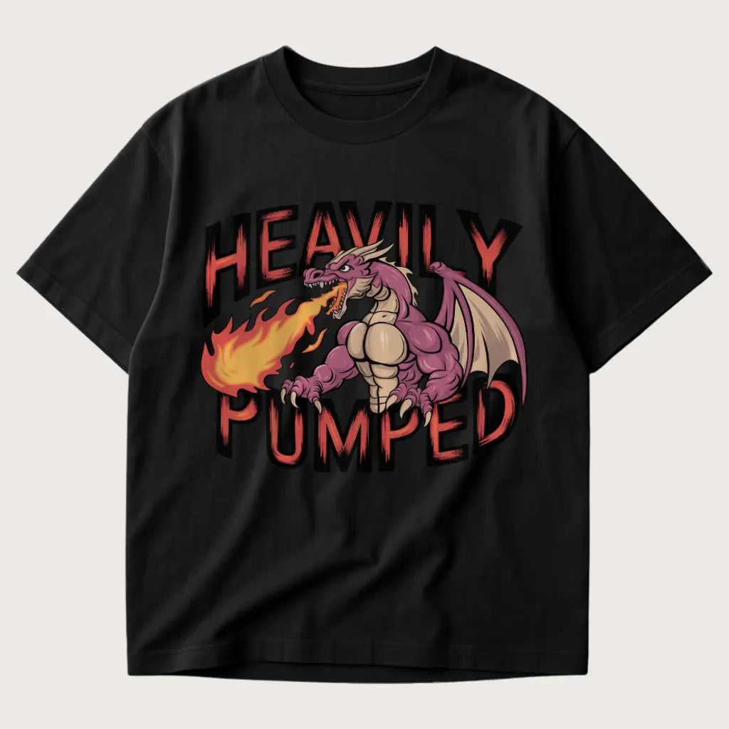 Heavily Pumped Oversized T-Shirt Black – Steel Spirit