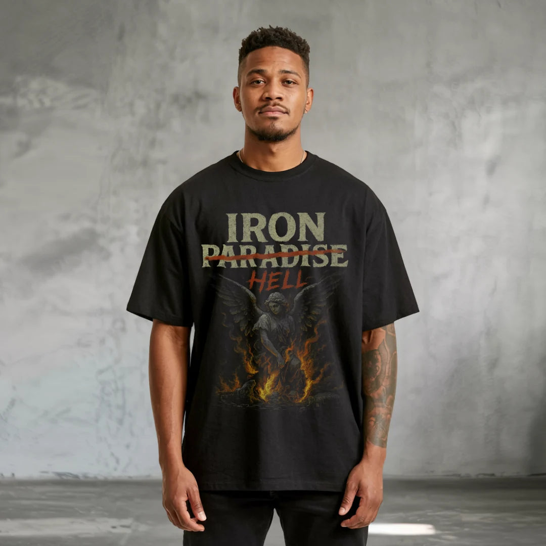 Iron Hell Oversized T-Shirt Black - Steel Spirit