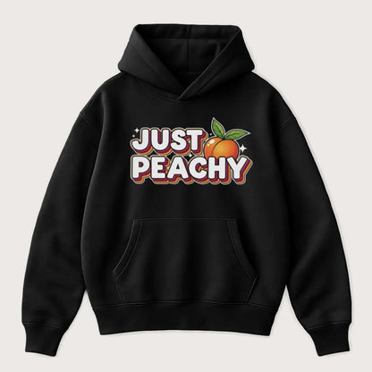 Just Peachy Oversized Hoodie Black - Steel Spirit