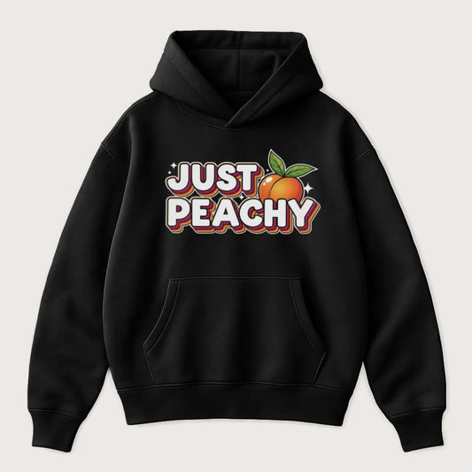 Just Peachy Oversized Hoodie Black - Steel Spirit
