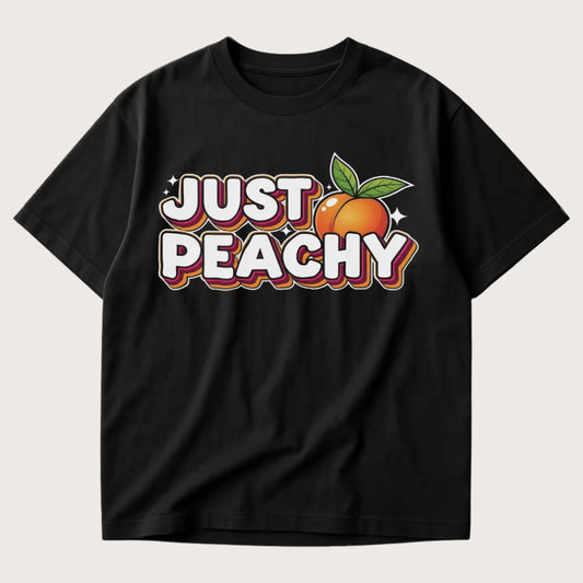 Just Peachy Oversized T-Shirt Black - Steel Spirit