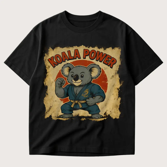 Koala Power Oversized T-Shirt Black – Steel Spirit